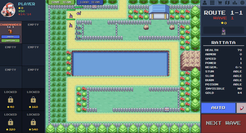 Pokepath TD screenshot